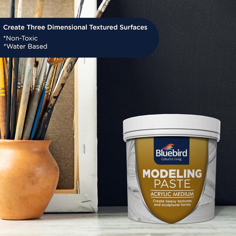 Bluebird  Thick Modeling Paste White 28.2 Oz / 800gm - High Density, Acrylic Medium for Texture, Thickness, and Dimension Additive - Image 3